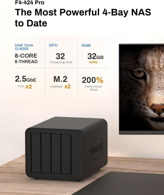 TerraMaster F4-424 Pro 4-BAY NAS Server External Storage Intel Core i3-N305 - Image 8