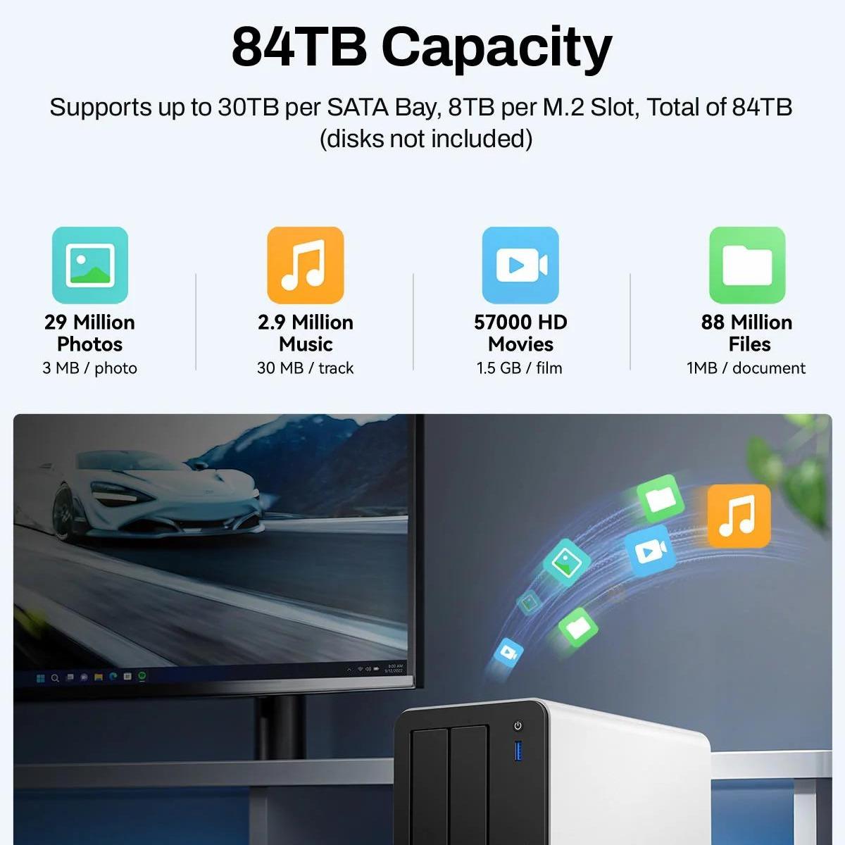 TerraMaster F2-425 Plus 2-BAY NAS Server External Storage Intel Quad Core N150 - Image 4