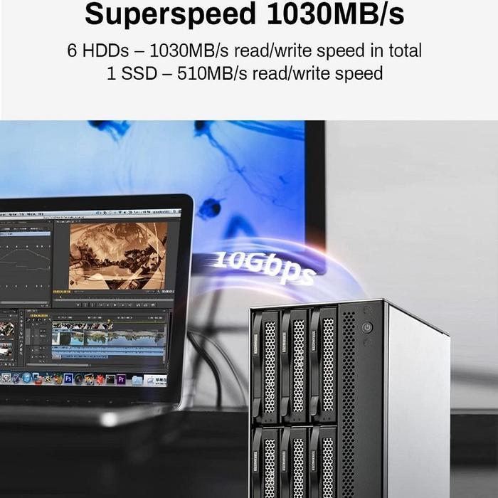 TerraMaster D6-320 6-BAY External Hard Disk enclosure USB 3.2 - Image 3