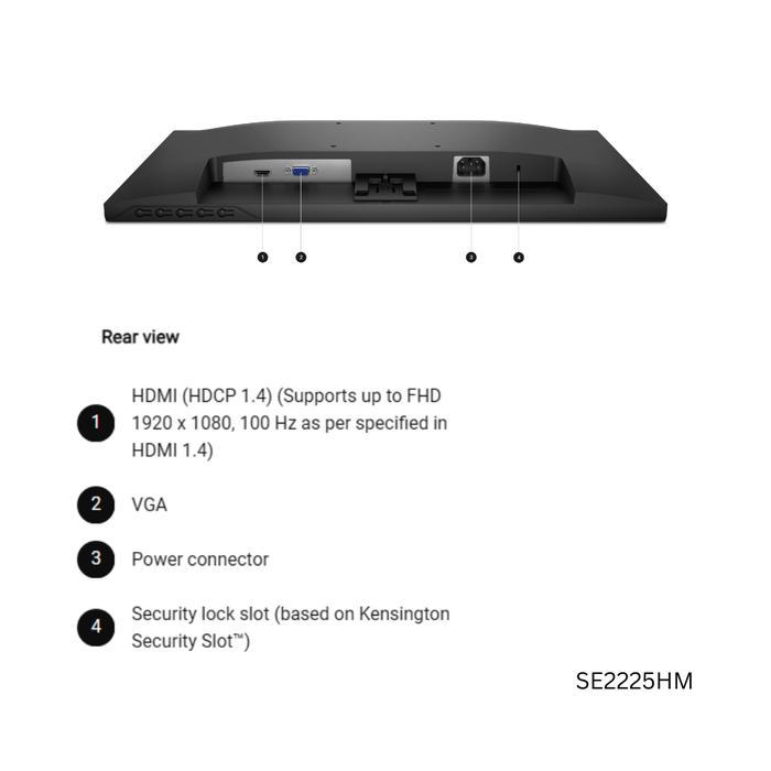 Monitor Dell LED SE2225HM - Full HD 22" Inch - Image 4