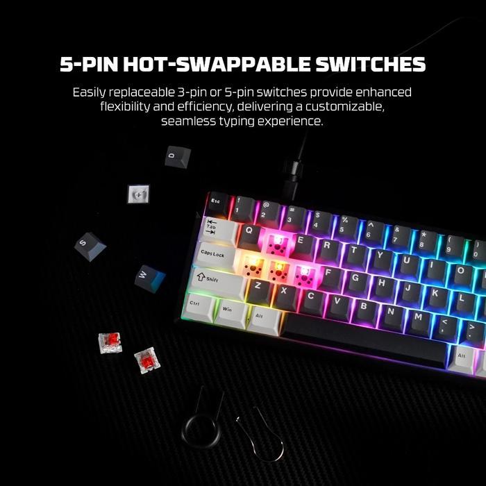 Fantech ATOM PRO66 MK919 RGB Wireless - 65% Mechanical Gaming Keyboard - Image 6