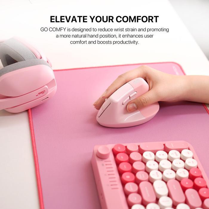 Mouse Fantech GO Comfy W195R Dual Mode - Vertical Ergonomic Wireless - Image 2