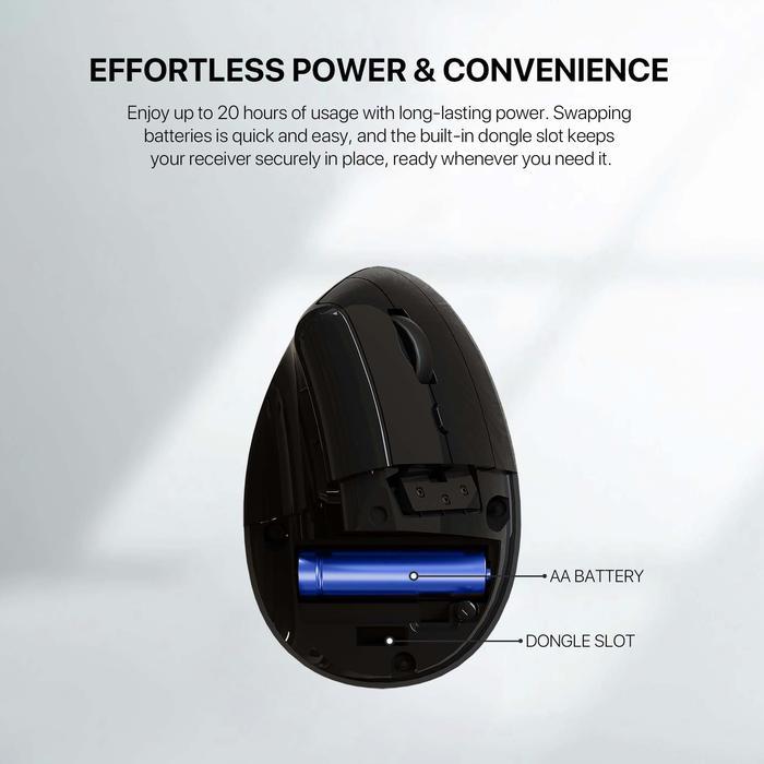 Mouse Fantech GO Comfy W195 Dual Mode - Vertical Ergonomic Wireless - Image 4