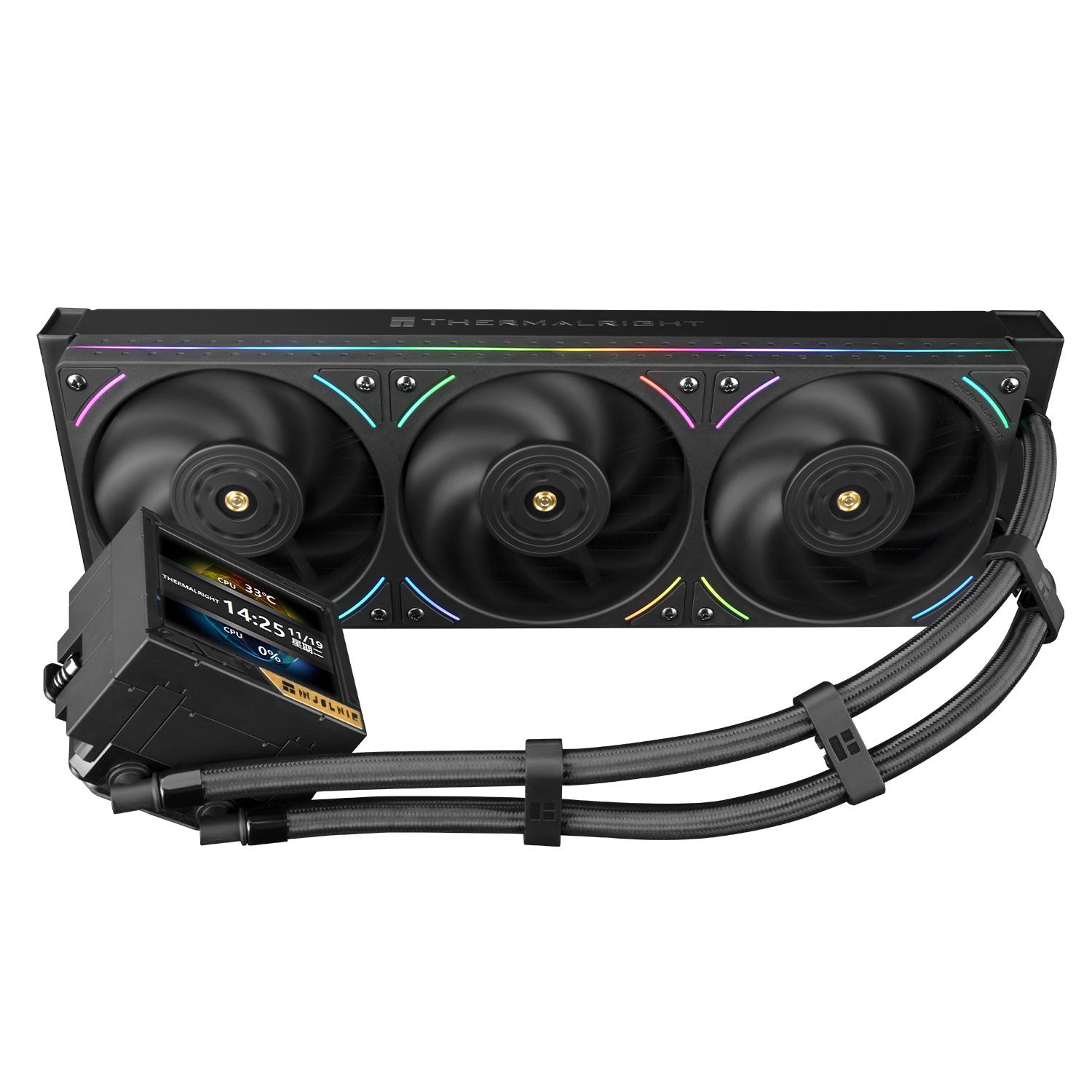 Thermalright Mjolnir Vision 360 UB PRO ARGB - CPU AIO Liquid Cooler Fan 360mm with LCD Display - Image 4