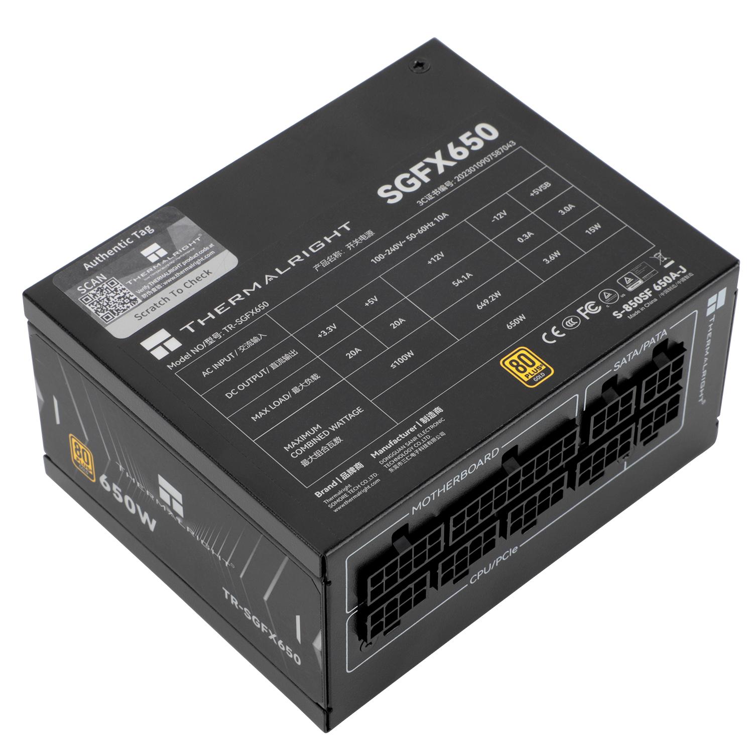 THERMALRIGHT TR-SGFX650 ATX 3.1 PSU - Power Supply 650 Watt 80+ Gold Full Modular - Image 2