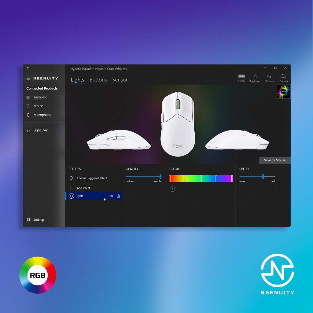 HyperX Pulsefire Haste 2 Core Wireless Gaming Mouse - Image 7