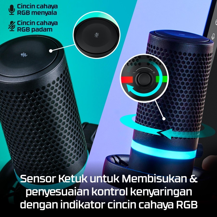 HyperX DuoCast RGB Gaming Microphone - USB Mikrofon - Image 2