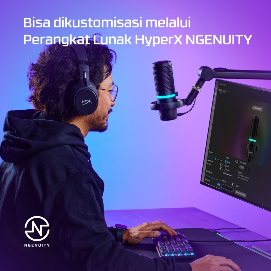 HyperX DuoCast RGB Gaming Microphone - USB Mikrofon - Image 3