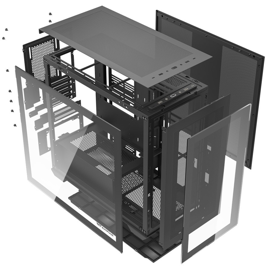 darkFlash DLX4000 E-ATX PC CPU Case - Tempered Glass Casing - Image 6