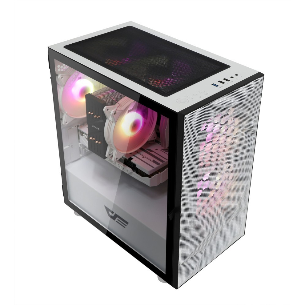 darkFlash DLM21 M-ATX PC CPU Case - Tempered Glass Casing - Image 3