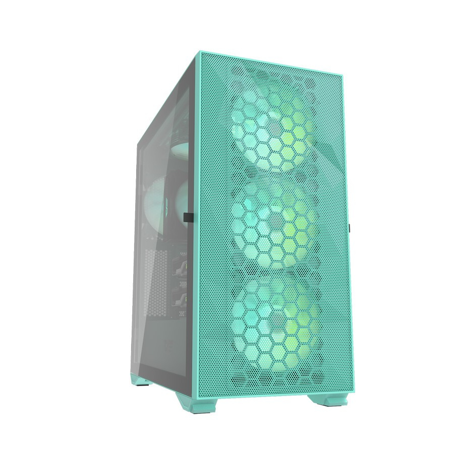 darkFlash DLM21 M-ATX PC CPU Case - Tempered Glass Casing - Image 4