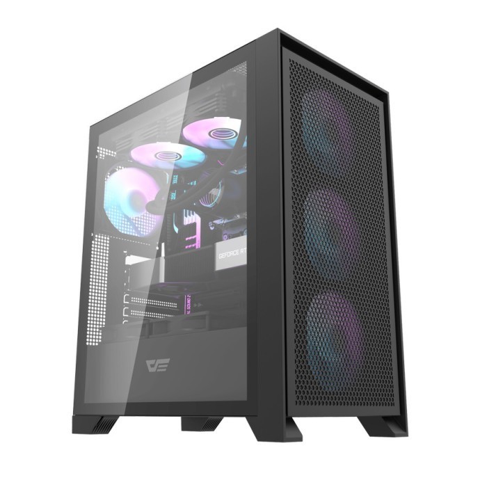 darkFlash DRX70 Mesh ATX PC CPU Case - Tempered Glass Casing - Image 3