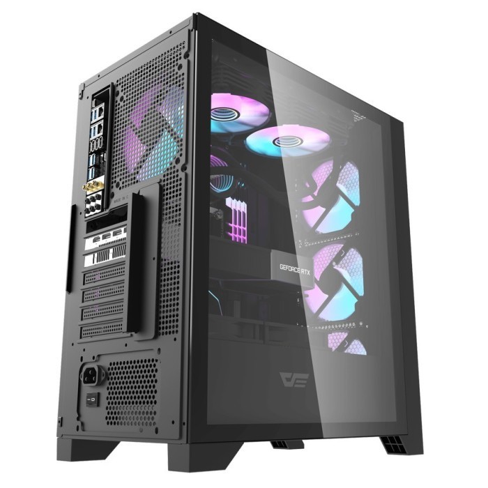 darkFlash DRX70 Mesh ATX PC CPU Case - Tempered Glass Casing - Image 5