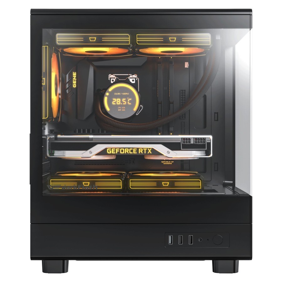 darkFlash DB330M M-ATX PC CPU Case - Tempered Glass Casing - Image 3