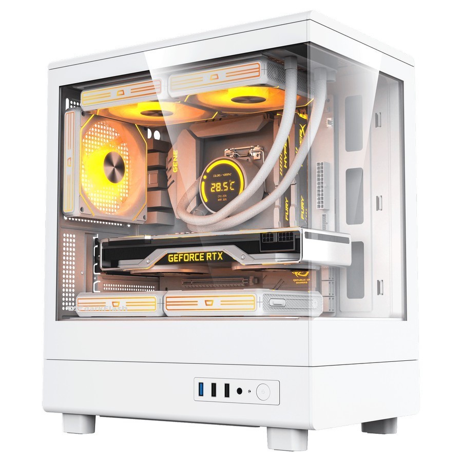 darkFlash DB330M M-ATX PC CPU Case - Tempered Glass Casing - Image 4