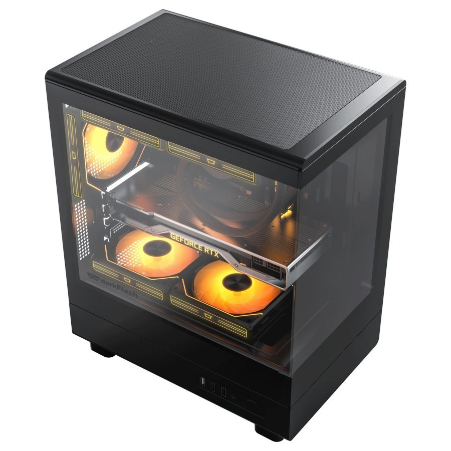 darkFlash DB330M M-ATX PC CPU Case - Tempered Glass Casing - Image 6