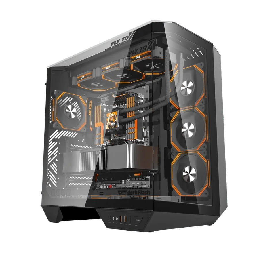 darkFlash DY470 ATX PC CPU Case - Tempered Glass Casing - Image 6