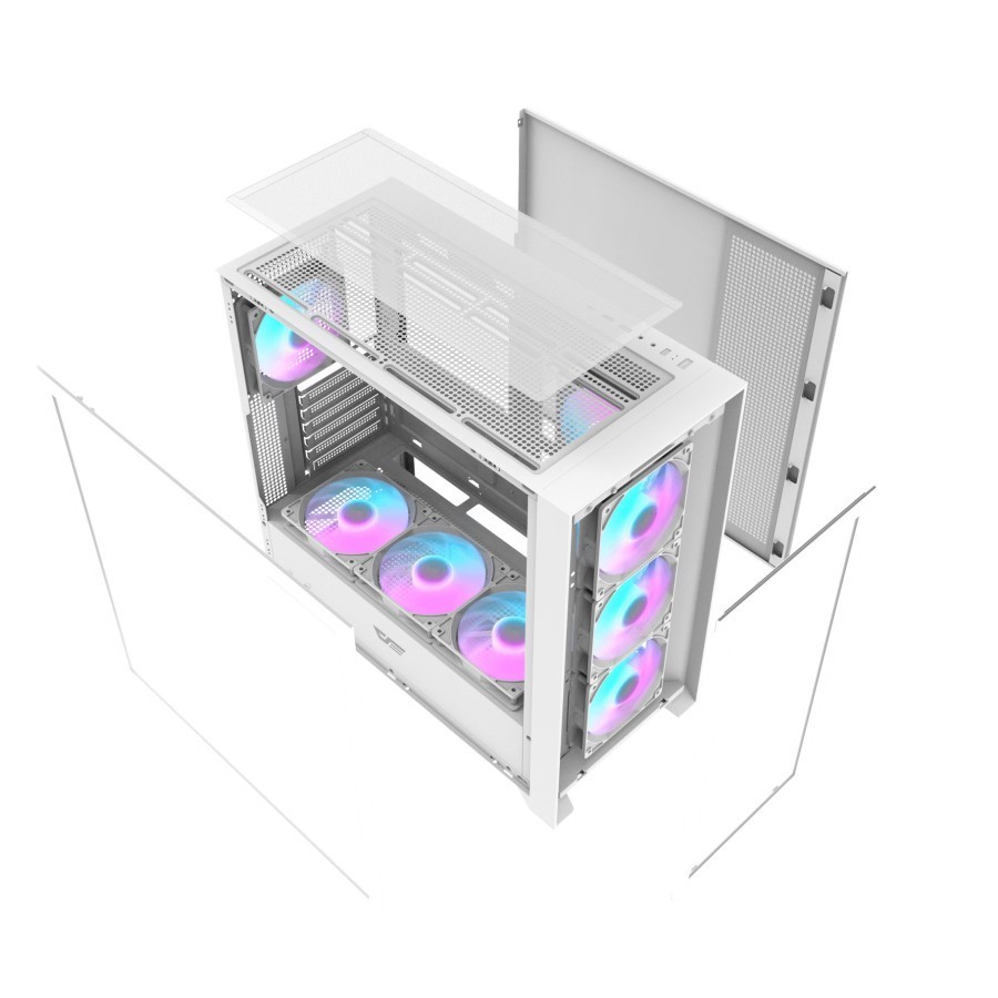darkFlash DRX90 Glass ATX PC CPU Case - Tempered Glass Casing - Image 5
