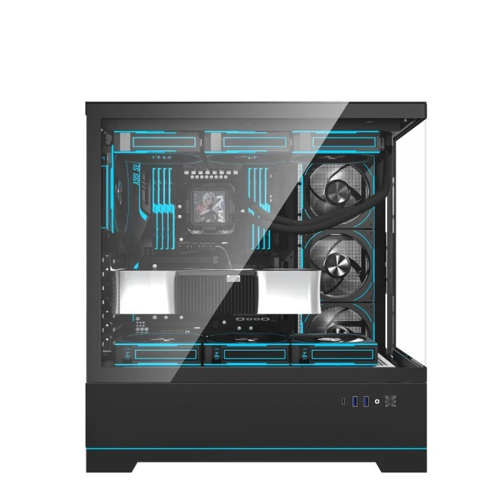 darkFlash DY451 Pro ATX PC CPU Case - Tempered Glass Casing - Image 6