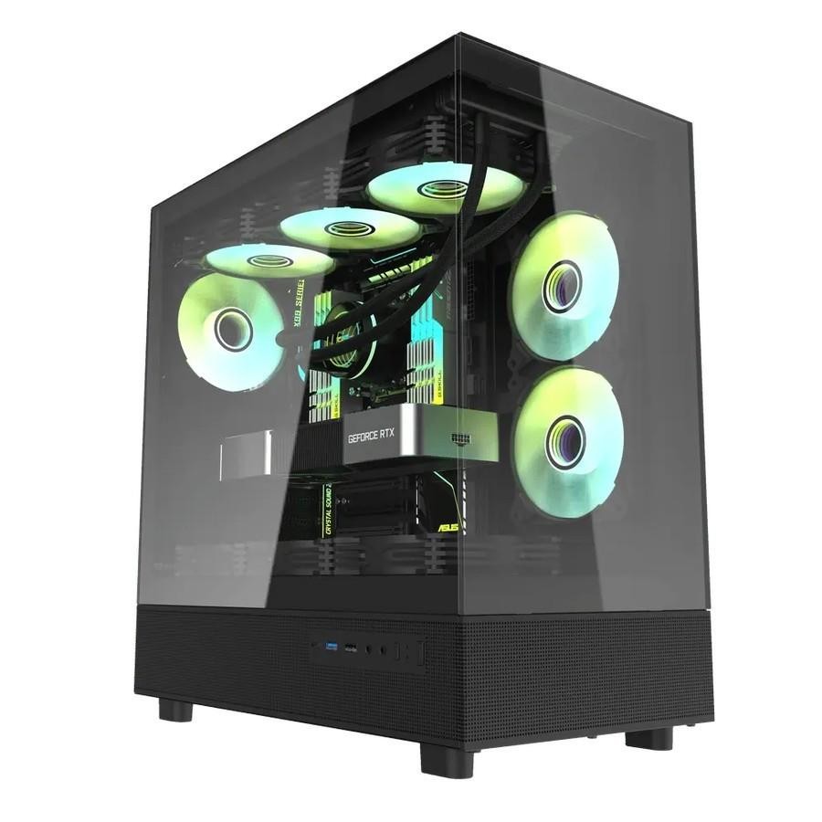 darkFlash DPX90 ATX PC CPU Case - Tempered Glass Casing - Image 2