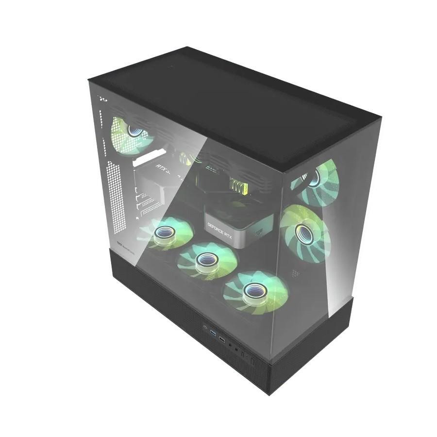 darkFlash DPX90 ATX PC CPU Case - Tempered Glass Casing - Image 3