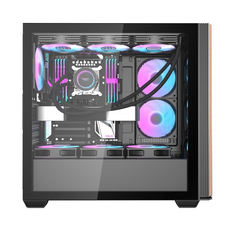 darkFlash DS900WS ATX PC CPU Case - Tempered Glass Casing - Image 7