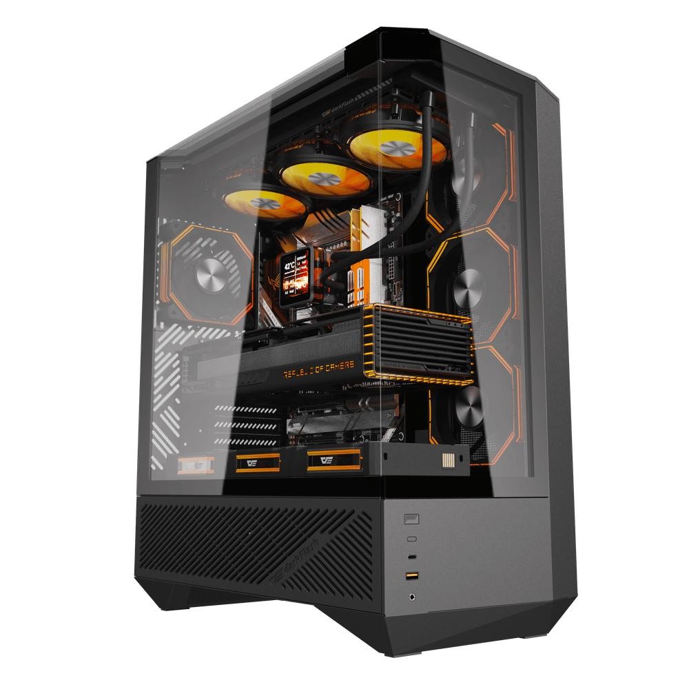 darkFlash DY460 ATX PC CPU Case - Tempered Glass Casing - Image 2
