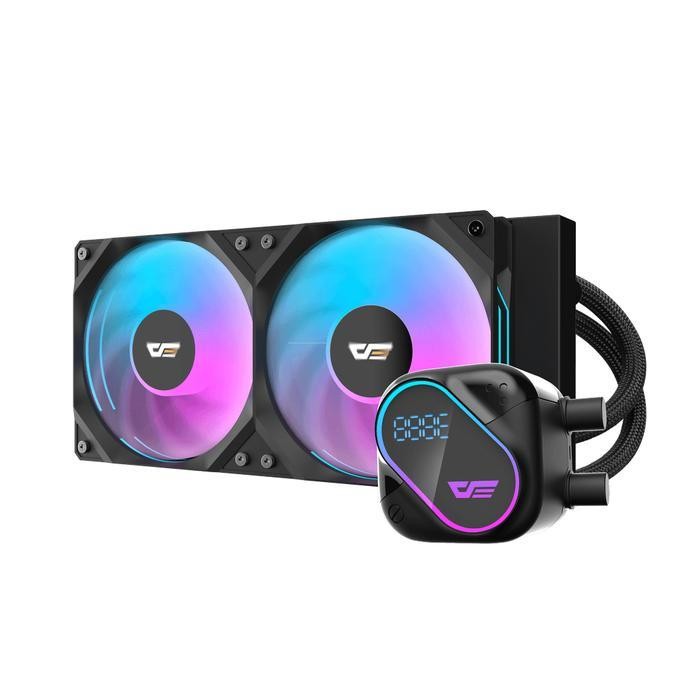 darkFlash Explore DO240 ARGB - CPU AIO Liquid Cooler Fan 240mm with LCD Display - Image 3