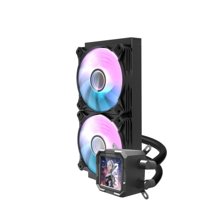 darkFlash WAVE DV240S ARGB - Liquid CPU Cooler Fan 240mm IPS LCD Display - Image 3