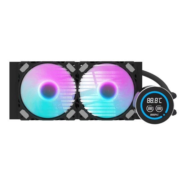 darkFlash Nebula DN240D ARGB - Liquid CPU Cooler Fan 240mm LCD Digital Display - Image 2