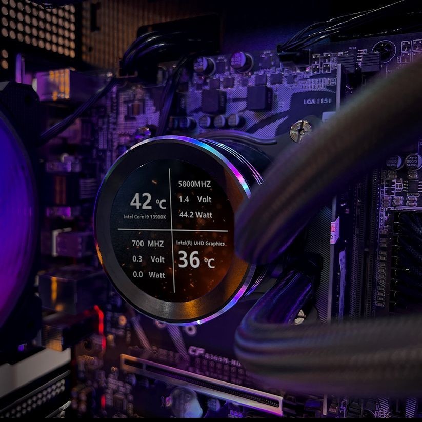 darkFlash Nebula DN240S ARGB - Liquid CPU Cooler Fan 240mm LCD IPS Display - Image 4