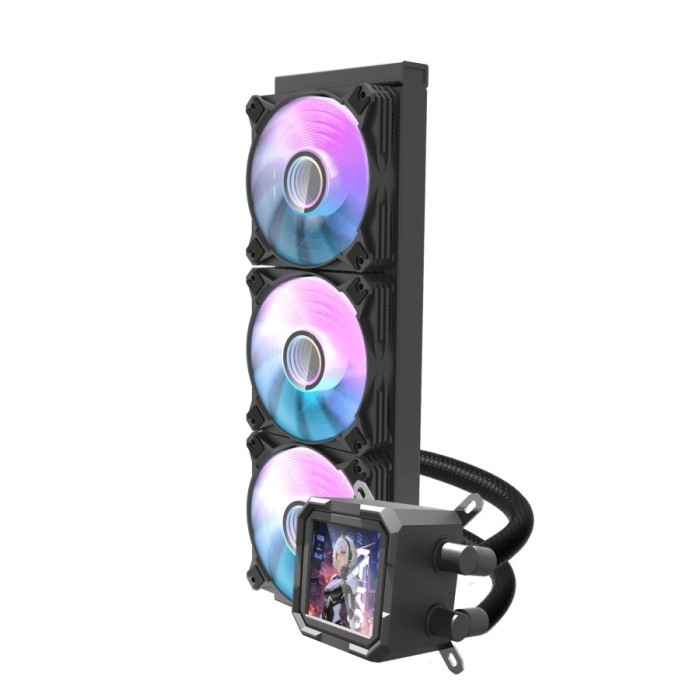 darkFlash WAVE DV360S ARGB - Liquid CPU Cooler Fan 360mm IPS LCD Display - Image 7