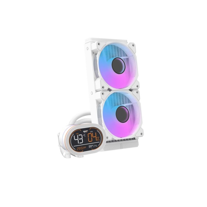darkFlash WAVE DH240D ARGB - Liquid CPU Cooler Fan 240mm LCD Digital Display - Image 2