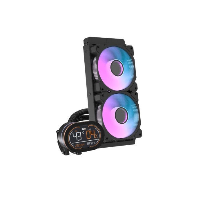 darkFlash WAVE DH240D ARGB - Liquid CPU Cooler Fan 240mm LCD Digital Display - Image 3