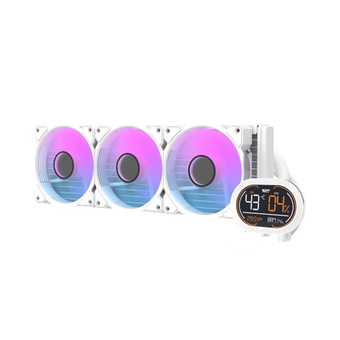 darkFlash WAVE DH360D ARGB - Liquid CPU Cooler Fan 360mm LCD Digital Display - Image 4