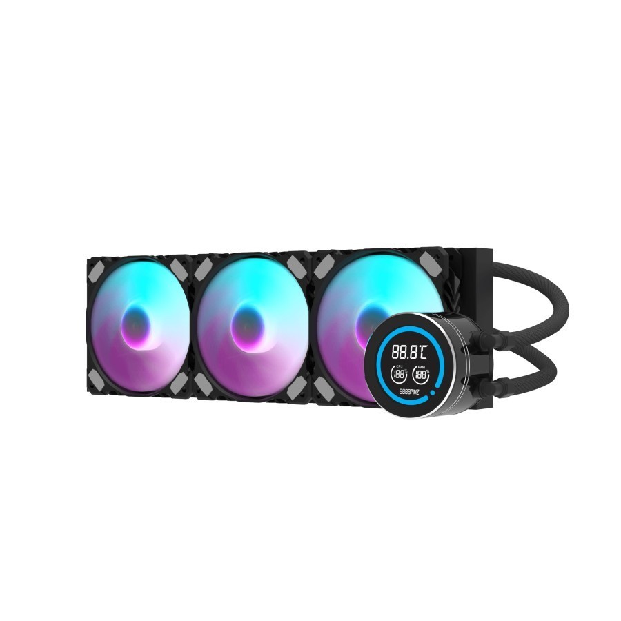darkFlash Nebula DN360D ARGB - Liquid CPU Cooler Fan 360mm LCD Digital Display - Image 3