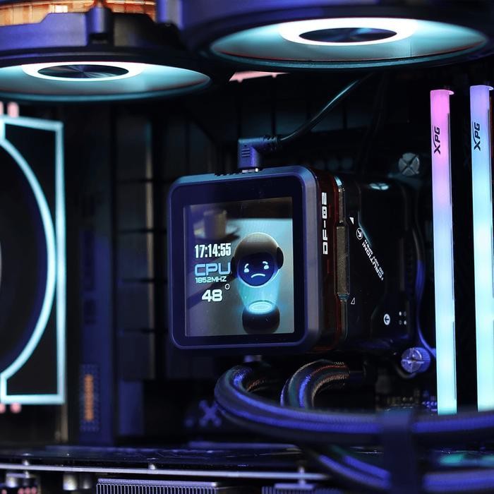 darkFlash Explore DE240 ARGB - CPU AIO Liquid Cooler Fan 240mm with IPS LCD Display - Image 6