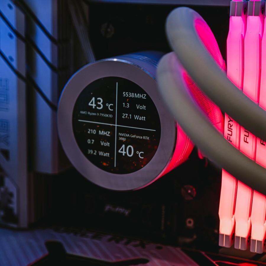 darkFlash Nebula DN360S ARGB - Liquid CPU Cooler Fan 360mm LCD IPS Display - Image 6