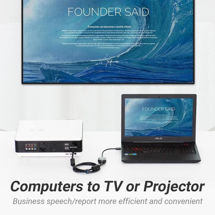 Vention 42161 Converter HDMI Male to VGA Female With Power & Audio AUX Port - Image 3