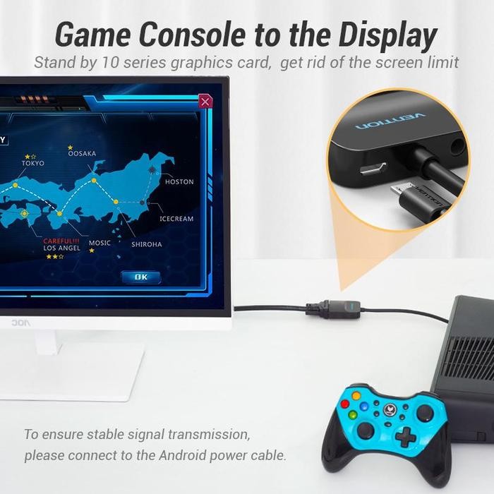 Vention 42161 Converter HDMI Male to VGA Female With Power & Audio AUX Port - Image 5