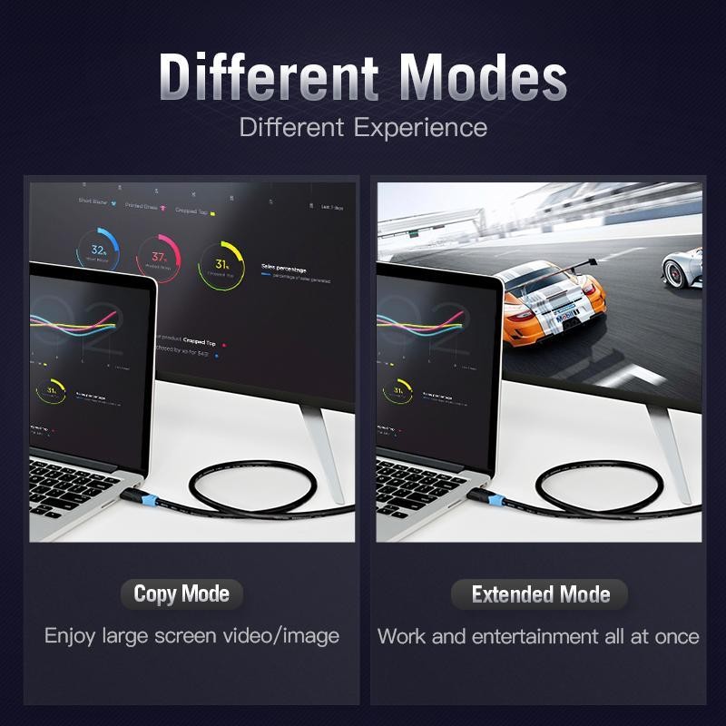 Vention AAC Kabel HDMI 3D 4K UHD Gold Plated - HDMI Male to Male Cable - Image 8