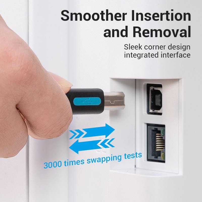 Vention CQU Kabel Printer & Scanner - USB-C Male to USB-B Male Cable - Image 2