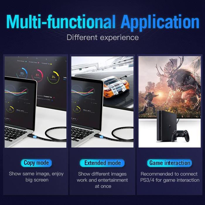 Vention AAG Kabel HDMI 3D 4K UHD Gold Plated - HDMI Male to Male Cable - Image 5