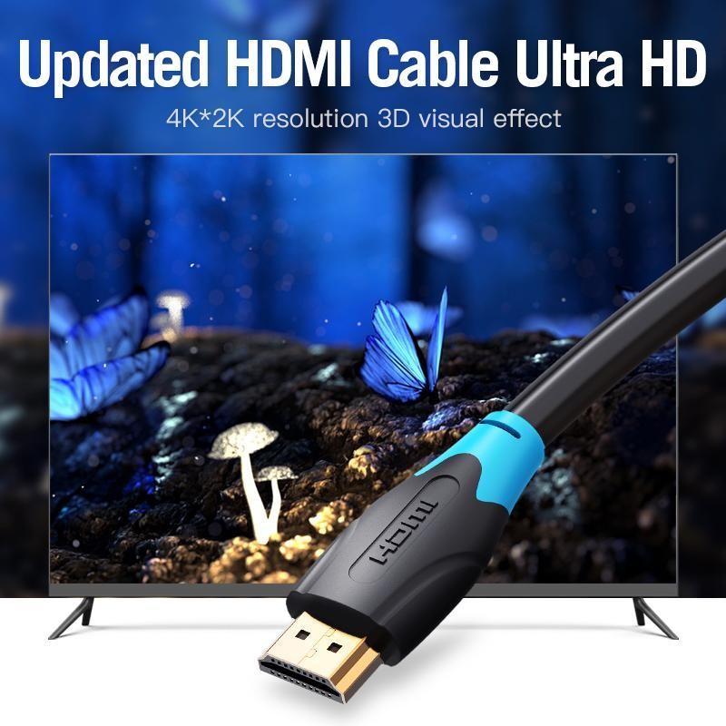 Vention AAC Kabel HDMI 3D 4K UHD Gold Plated - HDMI Male to Male Cable (10 Meter ke atas) - Image 2