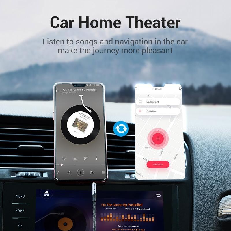 Vention BAQ Kabel TRRS AUX 3.5mm Braided - Audio Male to Male Cable - Image 5