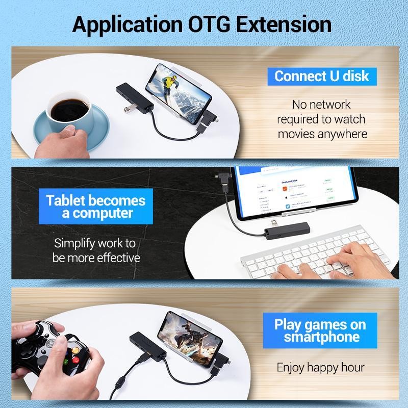 Vention CHL USB Hub 4 Port - Hub 4 In 1 USB 3.0 - Image 5