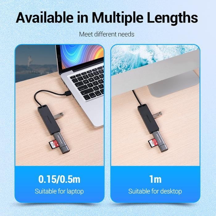 Vention CHM USB Hub 4 Port - Hub 4 In 1 USB 2.0 With Power Supply - Image 7