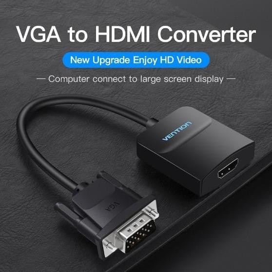 Vention ACN Converter VGA Male to HDMI Female With Power & Audio Port - Image 2