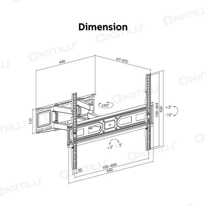 Oximus TL630 - Wall Mount Bracket LED Monitor 32 - 80" Inch - Image 2