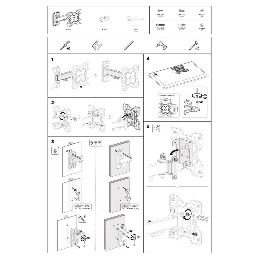 Oximus L10A  - Wall Mount Bracket LED Monitor 13 - 32" Inch - Image 4